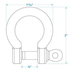 Picture of Seachoice 43171 Stainless Steel Anchor Shackle 5/16 Inch