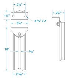 Picture of Seachoice 55330 Swivel Bolster Bracket 10 In. Galvanized Steel Boat Trailer