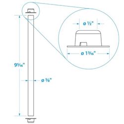Picture of Seachoice 55771 Trailer Roller Shaft with 2 Pal Nuts - Fits 8-Inch Roller