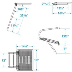 Picture of Seachoice 71201 Universal Swim Platform with Telescoping Ladder 2-Step 300 lb Capacity