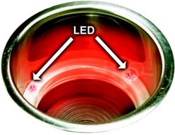 Picture of Seachoice 79391 Stainless Steel Recessed Drink Holder with Red LED Light