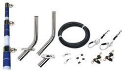 Picture of Seachoice 88251 Complete 15' Outrigger Kit White/Blue Fiberglass