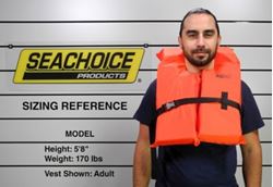 Picture of Seachoice EPE1110AK1AUO-85520 Type II Life Vest Adult Orange PFD