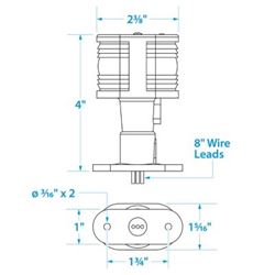 Picture of Seachoice 05991 All-Round Masthead Navigation Light 3" White