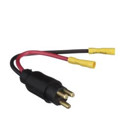 Picture of Seachoice 13751 Trolling Motor Plug Straight Male 12V Motor Side 6in Lead