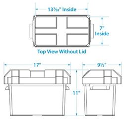 Picture of Seachoice 22080 USCG-Approved Group 27 Battery Box with Strap and Mounting Hardware