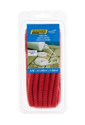 Picture of Seachoice 40941 Seachoice Double-Braid Bumper Fender Line, 3/8 in. X 6 Ft., Red