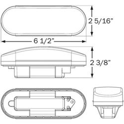 Picture of Seachoice ST70RKSCH 3-Function Sealed Oval Flush-Mount Trailer Tail Light