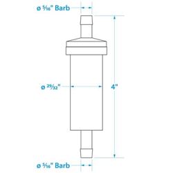 Picture of Seachoice 21111 In-Line Fuel Filter 5/16 Inch 20 Micron Outboard