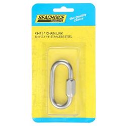 Picture of Seachoice 50-43471 Stainless Steel Chain Link with Threaded Locking Nut 5/16" x 3"