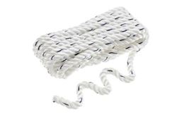 Picture of Seachoice 47561 Seachoice Premium 3-Strand Twisted Nylon Dock Line With Tracer, White w/Blue Tracer, 1/2-Inch x 20 Feet, 10-Inch Eye Splice