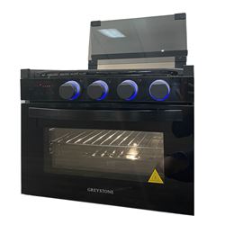 Picture of Furrion CF-RV17BB Greystone 17" Propane Gas Range Black 3-Burner RV Cooktop Oven