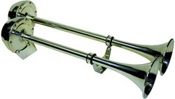 Picture of FIAMM Technologies 75550-23 Electric Twin Trumpet Horn 18 Inch Stainless Steel