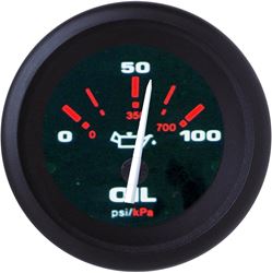 Picture of Seastar Solutions 57929P Amega 2" Oil Pressure Gauge 0-100 PSI Electric Marine