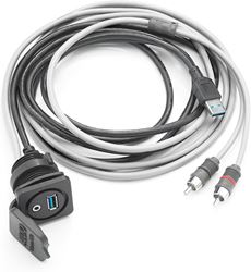 Picture of Clarion CMC-USB/3.5MM-PNL Panel Mount USB and 3.5mm Audio Jack Combo