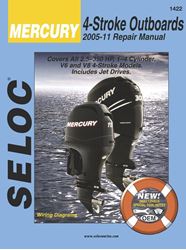 Picture of Seloc Publishing 118-01424 Marine Engine Repair Manual for Mercury 4-Stroke Outboards 2.5-350hp 2012-2020