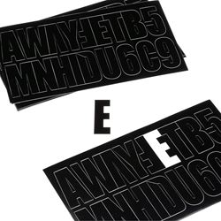 Picture of Seachoice 3SCBP0 Premium Boat Registration Number Kit Black 0-10