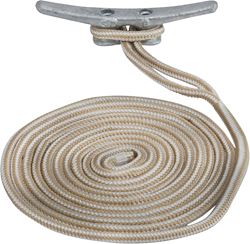 Picture of Sea-Dog Line 302110020G/WT-1 Double Braided Nylon Dock Line 3/8" x 20' Gold/White