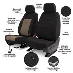 Picture of Covercraft PHD4390ABENBK Endura PrecisionFit Custom Seat Cover - Black