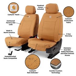 Picture of Covercraft PHC4380ABENBK PrecisionFit Custom Seat Cover - Endura Black