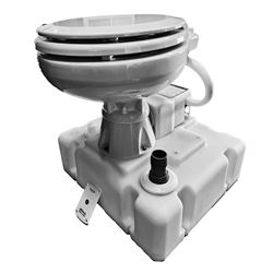 Picture of Albin 07-06-016 Voyager Electric Compact Marine Toilet System with 8-Gallon Tank - 12V