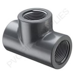 Picture of Brass Fittings 805-003 Schedule 80 PVC Tee 3/8 Inch Threaded