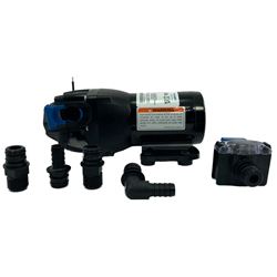 Picture of Xylem Q301V-117S-3A Flojet Heavy Duty RV Water Pump 12V 3 GPM 50 PSI with Strainer