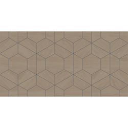 Picture of Genesis 494039 Revive Backsplash Overlay 18x24 Wooden Oak Hexagon