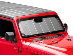 Picture of Covercraft UJL11186FJ12SV UVS100 Custom Sunscreen with Jeep Logo Silver
