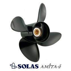 Picture of Solas 5313-114-10 Amita 4-Blade Aluminum Propeller 11.4" x 10" Pitch RH