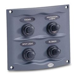 Picture of Hella 358114291 6 Gang Compact Marine Switch Panel Grey