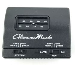 Picture of Coast Dist Sys (coleman Air) 73303861 Analog Cool Only RV Air Conditioner Wall Thermostat - Black