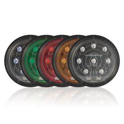 Picture of J.W. Speaker 0642111 Model 234 12/24V LED Flasher Green 4 Inch Round