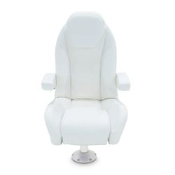 Picture of Taylor Made 2024049109 Sunset High Back Recliner Pontoon Helm Seat White/Blue