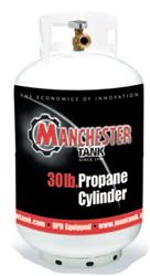 Picture of Manchester Tank Co 1160TCTH5 30 lb Vertical Propane Cylinder with OPD Valve White