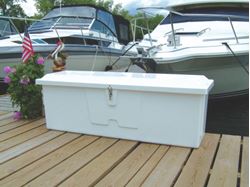 Picture of Taylor Made 2020108647 Stow N Go Low Profile Fiberglass Dock Box 48" x 20" x 18"