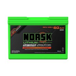 Picture of Norsk Lithium BDV3628060GH 36V + 28V 60AH Dual Voltage Heated LiFePO4 Marine Battery