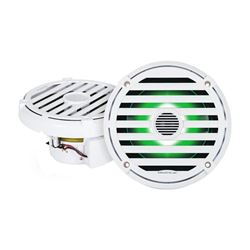 Picture of Aquatic AV EL423 Elite 6.5" RGB Marine Speakers White Pair Waterproof LED