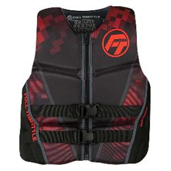 Picture of Kent Sporting Goods 142500-100-060-22 Full Throttle Men's Rapid-Dry Flex-Back Life Jacket 2XL Black/Red