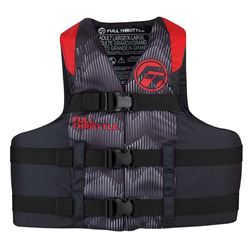 Picture of Kent Sporting Goods 112200-100-030-22 Full Throttle Adult Nylon Life Jacket S/M Red/Black