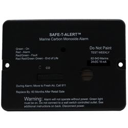 Picture of Safe-T-Alert 62-542-R-BL-24V Carbon Monoxide Alarm 24V Flush Mount with Relay Black