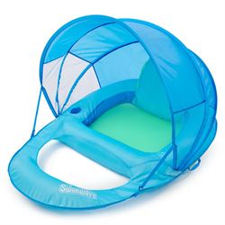 Picture of SwimWays 6069120 Spring Float Premium Recliner with Adjustable Canopy