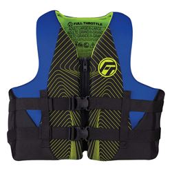 Picture of Kent Sporting Goods 142100-500-030-22 Full Throttle Adult Rapid-Dry Life Jacket S/M Blue/Black