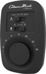Picture of Coleman 9420-352 Analog 12V DC Cool Only Wall Thermostat Black
