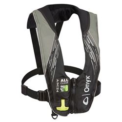 Picture of Kent Sporting Goods 132200-701-004-21 A/M-24 All Clear Automatic/Manual Inflatable Life Jacket Grey Adult