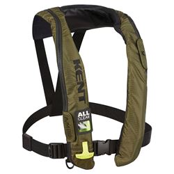 Picture of Kent Sporting Goods 132802-400-004-19 A/M-33 All Clear Automatic/Manual Inflatable Life Jacket Green Adult Universal