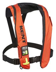 Picture of Kent Sporting Goods 132802-200-004-19 A/M-33 All Clear Inflatable Life Jacket Orange Adult Universal