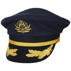 Picture of Village Hat Shop 180500BN Deluxe Navy Yacht Captain Cap