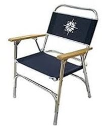 Picture of Gen3 Marine BC-25-5 NAVY High-Back Padded Aluminum Deck Chair