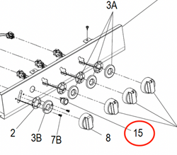 Picture of Suburban Mfg 233445 On/Off/On Oven Switch Black with Blue LED